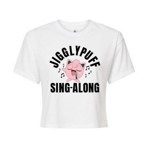 Women's - Pokémon - Jiggypuff Sing-Along Cropped Graphic T-Shirt - 1 of 4