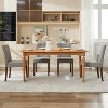 Upholstered Dining Chairs Set of 2, Modern Fabric Kitchen Side Chairs with Sturdy Wood Legs, Parsons Design, Comfortable Soft Linen - 3 of 4