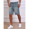 INSPIRE CHIC Men's Textured Denim Above Knee Zipper Closure Casual Jean Short - 4 of 4