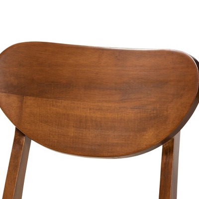 Damara Gray and Walnut Brown Fabric Upholstered Dining Chair Set