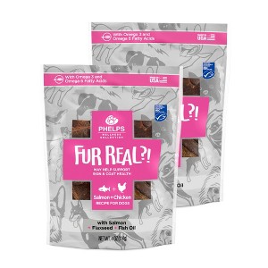 Phelps Wellness Collection Fur Real Skin & Coat Salmon & Chicken Recipe Dog Treats 4.5 oz, 2 Pack - 1 of 3
