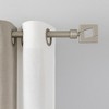 Evideco French Home Goods Adjustable Single Curtain Rod 50"-82" with Decorative Finials and Brackets, Available in Silver or Black Graphite - 2 of 4