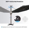 Crestlive Products 11.5FT Round Patio Offset Cantilever Umbrella with Base Set Adjustable with 360°Rotation Pole Outdoor Umbrella - 4 of 4