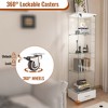 KTMBDW Glass Display Cabinet 4-Tier with Drawer, Curio Cabinets Tempered Glass Floor Standing Bookshelf for Bedroom Living Room - 3 of 4