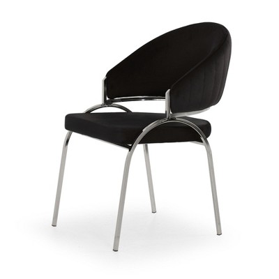 LOVMOR Modern Living Dining Room Accent Chairs w/Metal & Gold Legs,Set of 2
