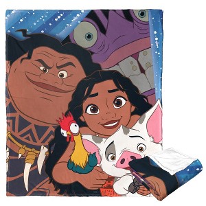 Disney D100 Moana Group Silk Touch Throw - 1 of 4