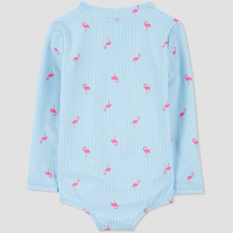 Carter's Just One You®️ Toddler Girls' Long Sleeve One Piece Rash Guard, 5 of 8