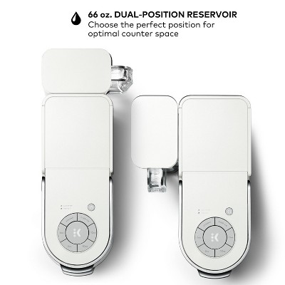 Elevated White Single-Serve Pod Coffee Maker with MultiStream Technology