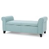 CAVINAS Storage Bench Storage Organizer Ottoman Padded Seat Cushion Wood Legs with Arms - 2 of 4