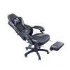 RadioShack Ergonomic Design Gaming Chair With Retractable Footrest And Armrests With Multiple Adjustability Levels Black and Gray 2606046 - 3 of 4