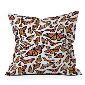 Southerly Design Monarchs in Flight Outdoor Throw Pillow Orange - Deny Designs - 1 of 3