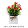 Unique Bargains Artificial Plants Spring Grass with Lily Blossoms Plastic 3.07"x3.07"x7.48" 1 Pc - 3 of 4