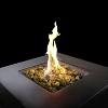 Fiber Reinforced Concrete Propane/Natural Gas Fire Pit Table, Modern Outdoor Heating Solution with Stainless Steel Burn Area - 4 of 4