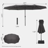 Patio Umbrella, 15FT Double-Side, Outdoor Market Umbrella, Umbrella with Crank Handle, Patio Umbrella for Backyard, Deck, Pool - 4 of 4