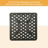 CLIHOME 21" Outdoor Square Weaving patterns Cast Aluminum Side Table - 4 of 4
