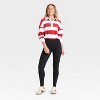 Women's Game Day Striped Cropped Long Sleeve Polo T-Shirt - JoyLab™ - 3 of 3