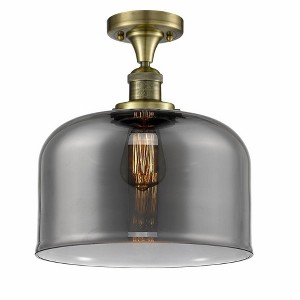 Bell - 1 Light Semi-Flush Mount In Industrial Style-12 Inches Tall and 12 Inches Wide - 1 of 1