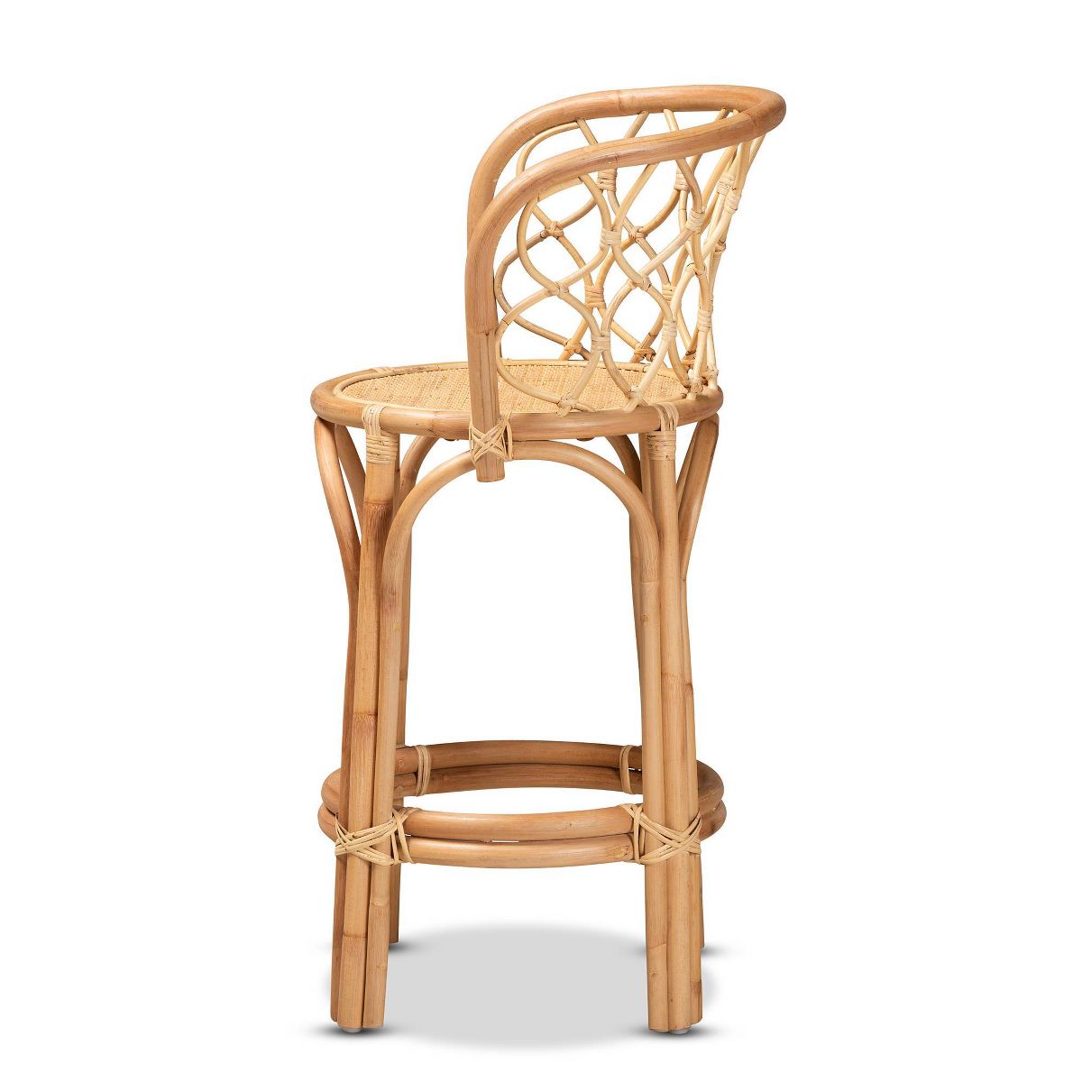 Diana Rattan Counter Height Barstool Natural - bali & pari - thumbnail 3