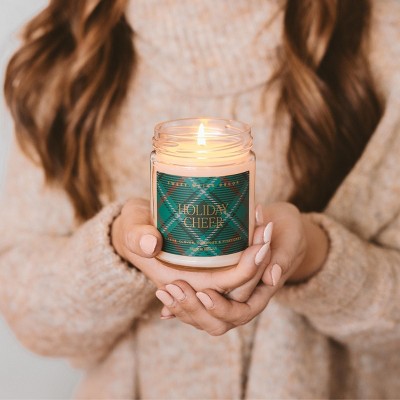 Holiday Cheer Woodsy Scented Soy Jar Candle