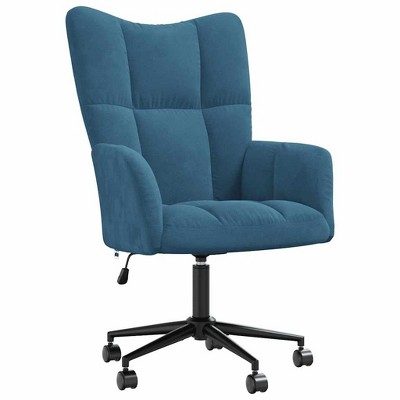 vidaXL Relaxing Chair Light Gray Velvet (100% polyester), Steel Standard - Blue
