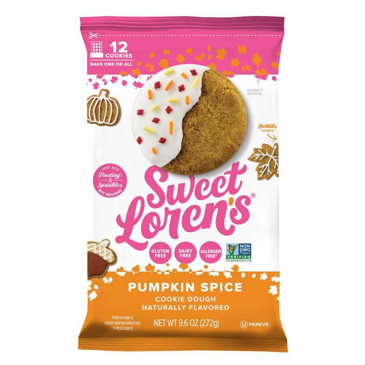 Sweet Loren's Gluten Free Vegan Pumpkin Spice Cookie Dough - 9.6oz/12ct, 1 of 7