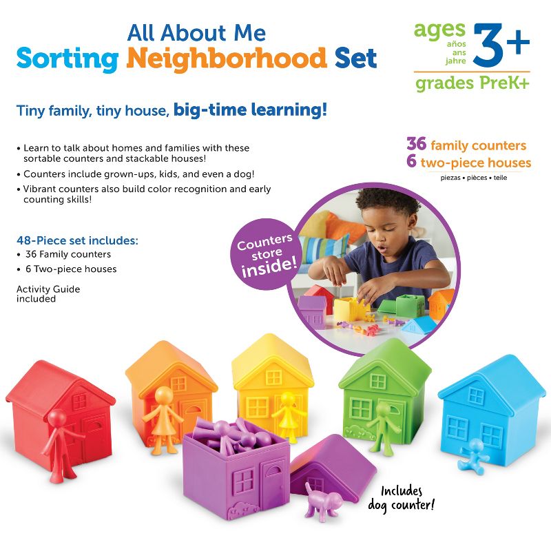 Learning Resources All About Me Sorting Neighborhood, 6 Pieces, Ages 3+, 5 of 6