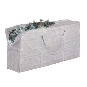 mDesign Christmas Tree Holiday Decor Storage Bag with Handles and Zipper Closure - 15 x 65 x 30, Taupe