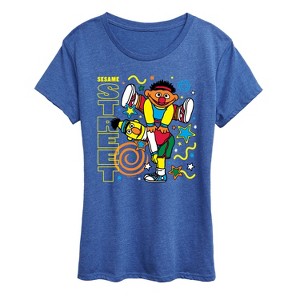 Women's - Sesame Street - Bert Ernie Street Short Sleeve Graphic T-Shirt - 1 of 3
