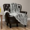 Chanasya Wolf Faux Long Fur Throw Blanket - 3 of 4