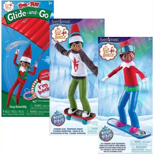 The Elf on The Shelf Action Set: Magi-Freez Swish and Sleigh Snowboarder, Magi-Freez Holly Jolly Skateboarder & Glide n' Go Glider, Ages 3+ - 1 of 4