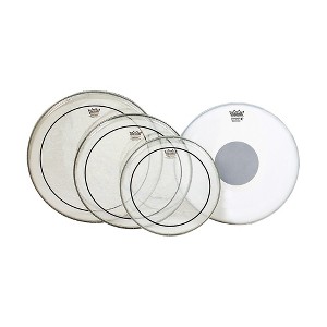 Remo Clear Pinstripe Standard Pro Pack with Free 14 in. Coated Emperor X Reverse Black Dot Snare Drum Head - 1 of 2
