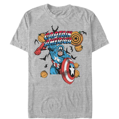 Men s Marvel Halloween Pumpkins Captain America T Shirt