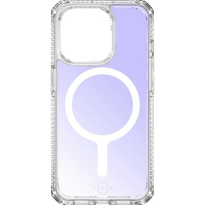 ITSkins Hybrid_R Iridescent Magsafe Case For Apple Iphone 15 Pro Purple