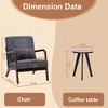 Lyngins Polyester Accent Chairs with Pillow,Upholstered Arm Chairs with Solid Wood Frame for Living Room,Bedroom - 3 of 4