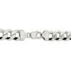 Black Bow Jewelry Men's 14mm Sterling Silver Solid Beveled Curb Chain Necklace - 4 of 4