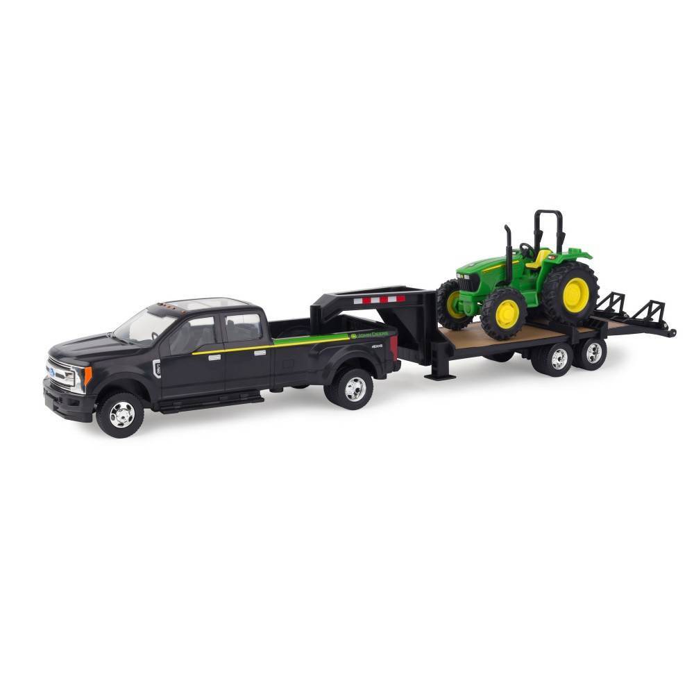 Upc Tomy Ertl Ford Pickup With Gooseneck Trailer And John Deere Tractor Upcitemdb Com