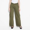 Women's Mid-Rise Wide Leg Cargo Baggy Jeans - Wild Fable™ - 2 of 3