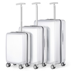 Oumilen Hardside Spinner Luggage Sets in White, 3 Piece - TSA Lock - 1 of 1