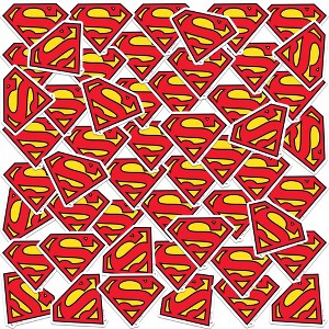Superman Shield Logo 50ct Vinyl Large Deluxe Stickers Variety Pack - 1 of 4