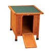 DOMETOUR Modern Wooden Rabbit Cat Dog Hutch, Indoor/Outdoor Retreat House with Openable Roof for Small Pets, Weatherproof - 4 of 4