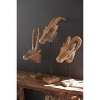 Mango Wood African Animal Heads – 28.25" Tall Rustic Decor Set of 3 by Kalalou - 3 of 4