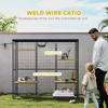 Weld Wire Catio Outdoor Indoor with Waterproof Cover, 4 Jumping Platforms, Hammock, for 1-3 Kittens - 4 of 4
