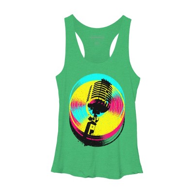 Women's Design By Humans Colors and Records By clingcling Racerback Tank Top
