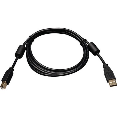  Tripp Lite 6ft USB 2.0 Hi-Speed A/B Device Cable Ferrite Chokes M/M - Type A Male USB - Type B Male USB - 6ft - Black 