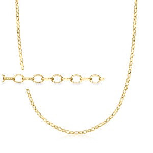 Ross-Simons Italian 3.3mm 18kt Gold Over Sterling Rolo-Link Necklace - 1 of 4