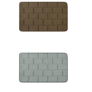 Unique Bargains Memory Foam Absorbent Non-Slip Dry Fast Bath Mats for Bathroom Floor 2 Pcs - 1 of 4