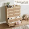 Rattan 5 Drawer Dressers for Bedroom, Tall Dresser with Deep Drawers, Large Chest of Drawers for Closet with Wide Top - 3 of 4