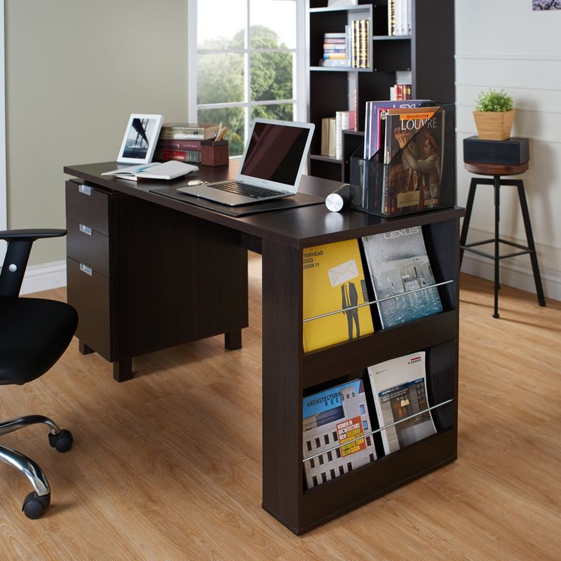 Abella Office Desk Espresso - HOMES: Inside + Out, 6 of 9