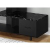 Monarch Specialties Tv Stand 48 Inch Console Media Entertainment Center Storage Drawer Laminate Black Marble Look Contemporary Modern - 3 of 4