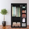 Vtec Trading Black Non-Woven Fabric Wardrobe Closet - 2 of 3